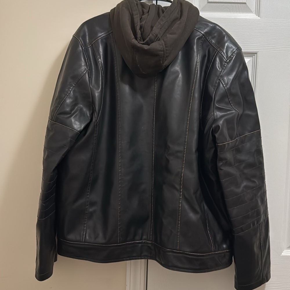 Fleece Lined Levi Leather Jacket - image 6